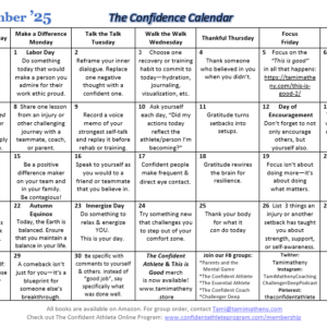 September 2025 Confidence Calendar