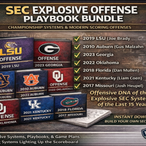 SEC Explosive Offense Playbook Bundle Championship Systems & Modern Scoring Offenses
