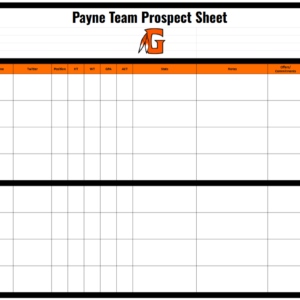 Team Prospect Sheet Template