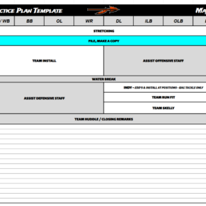 Practice Schedule Template
