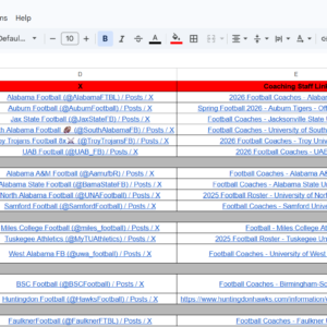 Complete College Football Recruiting Tracking System (Coach + Family Tool)